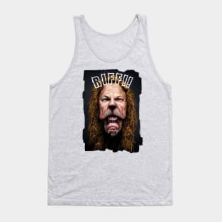 Caricature Of Riff Master James Hetfield As The Cowardly Lion Tank Top